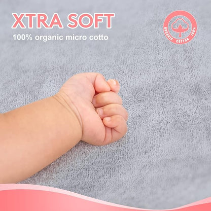 Hooded Towel for Kids 100% Cotton Ultra Soft with Unique Animal Design Large for Infants 3-10 Years (Hippo)