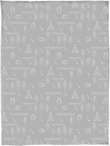 Baby Blanket for Boys Girls (Tent Printed, 30"x40") with Double Layer Dotted Backing Soft Plush Minky Blanket for Toddlers Newborn