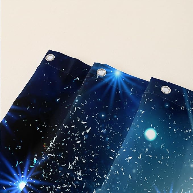 AILONEN 3D Sea Turtle Shower Curtain for Bathroom, Cute Turtle Blue Space Galaxy Bath Curtain,Kids Kawaii Ocean Turtle Decorative Watercolor Curtain with 12 Plastic Hooks for Boys Girls 72" W*96" H