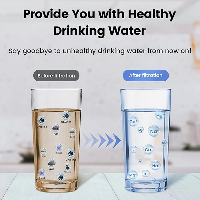 GAC Replacement Filter Compatible with U1 Under Sink Water Filter, 6-12 Months Lifetime, U1 GAC Filter