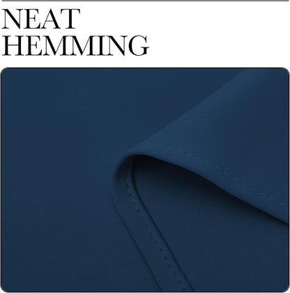 NICETOWN Room Darkening Curtains 63 inch Length 2 Panels, Thermal Insulated Grommet Blackout Curtains for Modern Casual Elegant Bedroom Kids Room Theme Decoration (Moroccan Blue, 2 Pieces, W42)