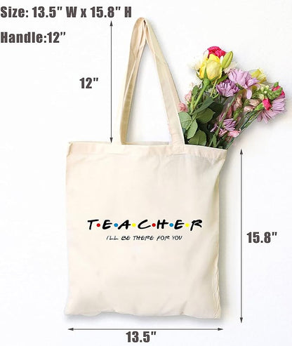 LIBIHUA Teacher Gift-Teacher,I'll Be There for You – Shoulder Bag Shopping Bag Tote Bag Gift– Appreciation Gifts for Teachers - Birthday Christmas Gift for Teacher - Friends TV Show