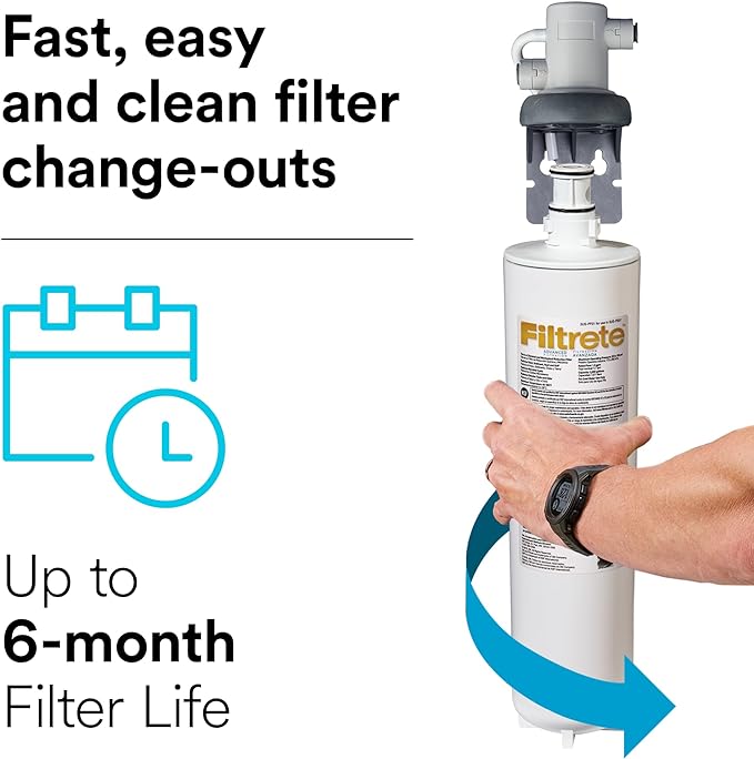 Filtrete Advanced Under Sink Quick Change Water Filtration System 3US-PS01