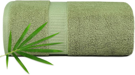 Extra Large Bath Towel Sheets for Body, Sensitive Skin, Adult Kids Baby Luxury Super Soft Highly Absorbent Oversized Towels 35" x 70" 1 Pack Pine Green