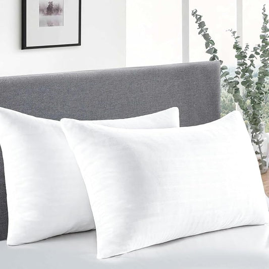 Pillows Standard Size Set of 2, Soft Down Alternative Bed Pillows for Sleeping, Pillows 2 Pack for Back, Stomach or Side Sleepers, Cooling Hotel Fluffy Pillows, Machine Washable