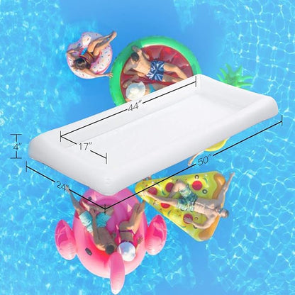 Novelty Place Inflatable Ice Serving Buffet Bar with Drain Plug - Salad Food Drinks Tray for Party Picnic Camping (Pack of 3)
