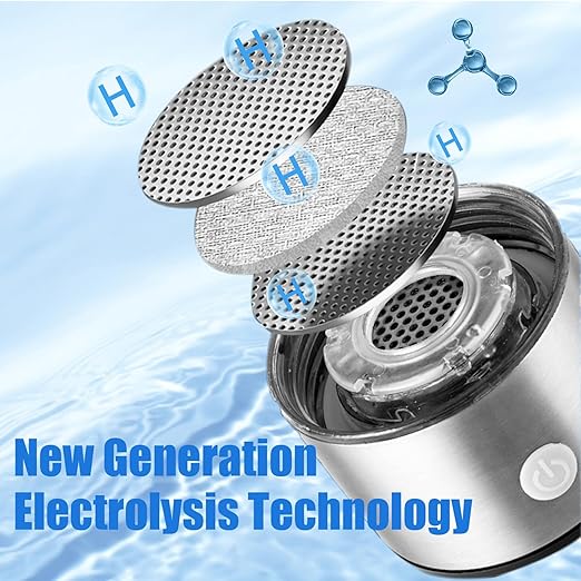 Hydrogen Water Bottle - Aqua Fusion,Hydrogen Water Generator,1800PPB,Hydrohealth Hydrogen Water Bottle,SPE PEM,Hydrogen Water Bottle Generator,Water Filter Pitcher,Glass Water Ionizer for Gifting