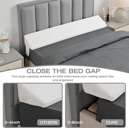 Headboard Wedge Pillow King Size Stop Bed Wedge Pillows for Headboard Mattress Gap Filler King Bed Pillow for Bedroom Accessories/Stuff/Essentials
