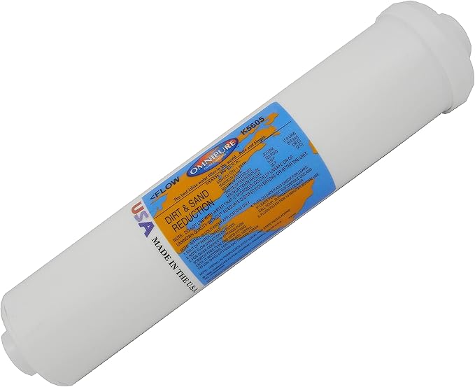 IPW Industries Inc-Omnipure - (K5621-JJ) - 12" x 2.5" 10 Micron Carbon Block Inline Filter 1/4" OD Quick Connect