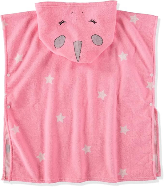 Boys and Girls Absorbent Hooded Beach Towel Pullover Character Microfiber Bath Towel with Side Snaps (Unicorn, 4-5)