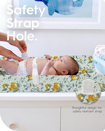 Changing Pad Cover for Girls Boys, TotBasic Premium Soft Boho Changing Table Covers, Stretchy Jersey Changing Table Sheets - Fits All Standard Changing Tables - 2 Pack (Lemon Honey)