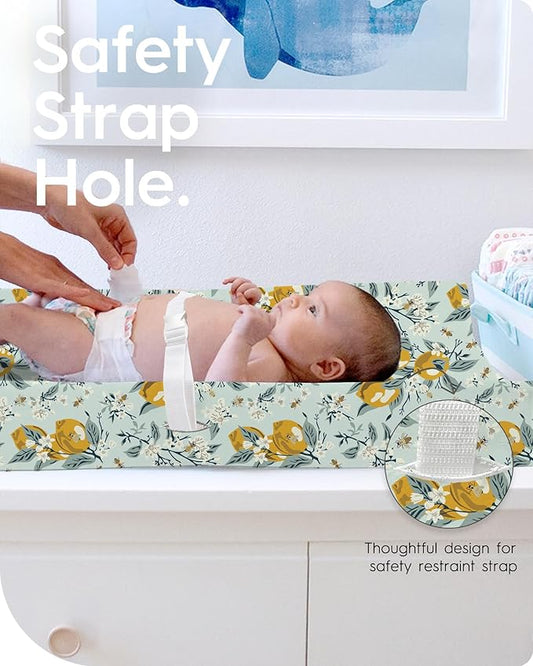 Changing Pad Cover for Girls Boys, TotBasic Premium Soft Boho Changing Table Covers, Stretchy Jersey Changing Table Sheets - Fits All Standard Changing Tables - 2 Pack (Lemon Honey)