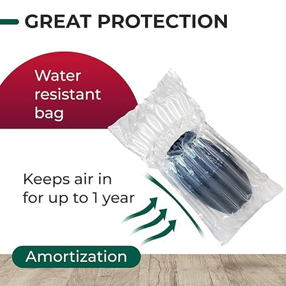 IDL Packaging Inflated 32 oz Bottle Air Bags, Self Sealed, Pack of 1 - Reusable Air Column Bags for Packing, Travel and Shipping - Cushioning Protector for Glass, Ceramic, Breakables
