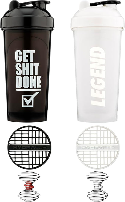 Hydra Cup OG Logo [5 Pack] 28 oz Shaker Bottles for Protein Shakes, Shaker Cups with Ball Blender Whisk, Travel To Go, BPA Free (Dark Colors)