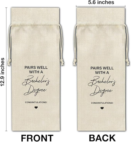 Graduation Wine Bag Bachelor's Degree Wine Gift Bag Bachelor Degree Graduation Gifts for Him Her University Graduates College Grad