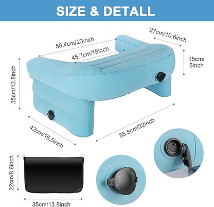 cjc Reading Pillow for Gaming, Memory Foam Gaming Pillow for Lap with Coaster, Hight Adjustable Lap Desk Pillow for Reading, Working, Crocheting or Sitting in Bed Floor Sofa (Blue)