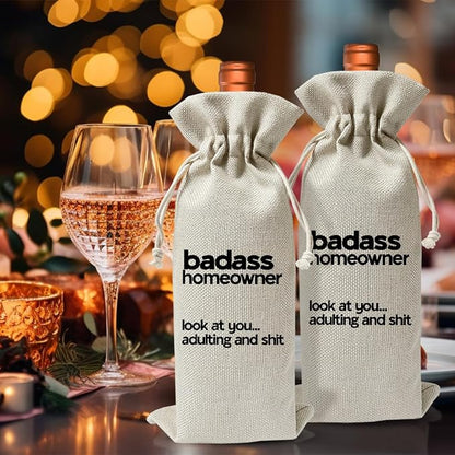 Housewarming Gift New House Wine Bag for Women Men Wife Husband Couple Owner Homeowner, House Warming Party Favor Supply, New Home Gift Ideas, Realtor Gift to Client, House Warming Gift New Home