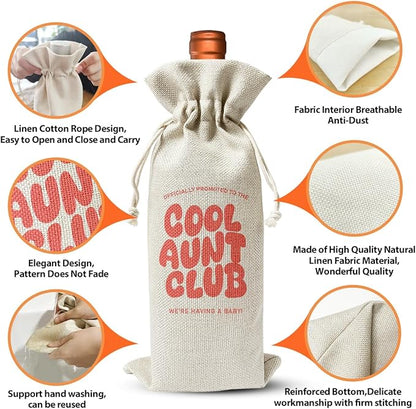 Promoted to New Aunt Gift Wine Bag 2024, Baby Announcement Gift for New Auntie 2024, Religious Pregnancy Announcement, Baby Shower or Party Favor, Pregnancy Reveal or Keepsake