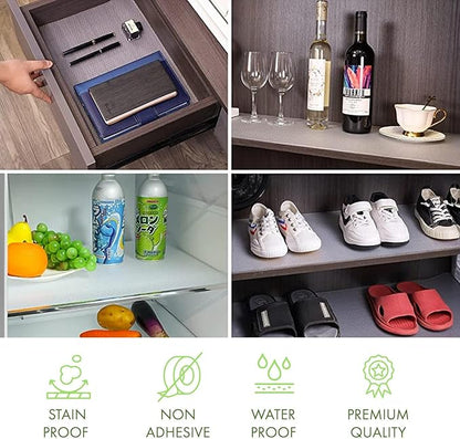 EVALAND 19.6 INCHES x 33 FEET (394 Inches) Non-Slip Shelf Liner, Original Smooth Shelf Liner, EVA Kitchen Liner, Non-Adhesive Liner, Stain-Proof Shelf, Drawer, Cabinet Liner