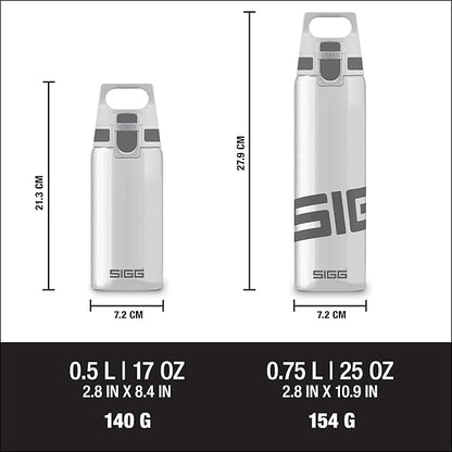 SIGG - Tritan Renew Transparent Water Bottle - Total Clear ONE MyPlanet - For Carbonated Beverages - Dishwasher Safe - With Fruit Strainer - Leakproof & Lightweight - BPA Free - 17 Oz / 25 Oz / 51 Oz