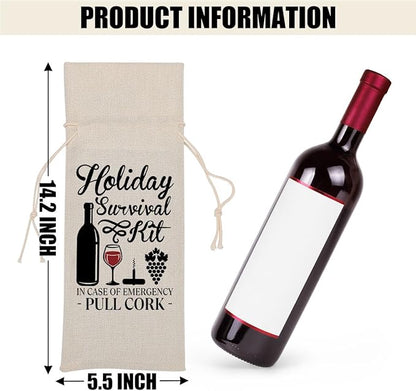Funny Wine Quotes Wine Bag Wine Tasting Party Supplies for Wine Lovers Women Men Bride Coworker Friend Christmas Birthday Wedding Bachelorrette Party Wine Bags