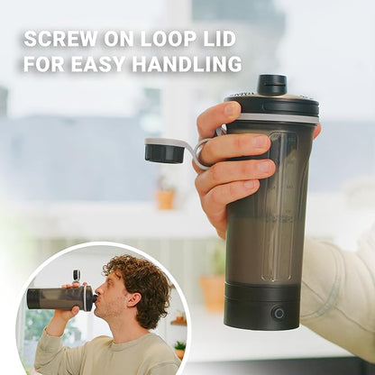 Electric Shaker Bottle, Portable Blender Protein Shaker, USB Rechargeable MixMate Blender For Protein Shakes Pre Workout Greens Coffee Pancake Mix Cocktail Cocktails (Rumba Red)
