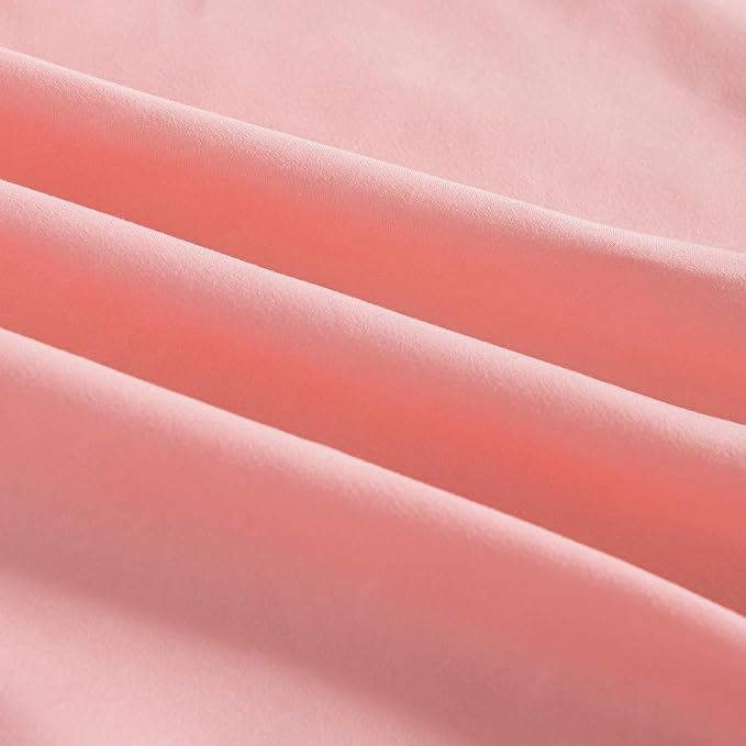 Bed Skirt King Size Ruffled Bed Skirt with Split Corners,16 Inch Drop Dust Ruffle Bed Skirt with Platform, 16 Inch, Blush, King Size