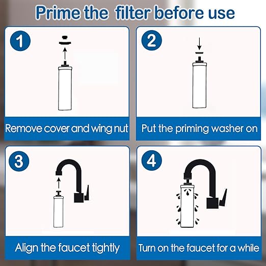 Water Filter Replacement for Berkey® Purification Elements Compatible with Berkey® Countertop Gravity Filter System Reduce Chlorine Black (Pack of 2)