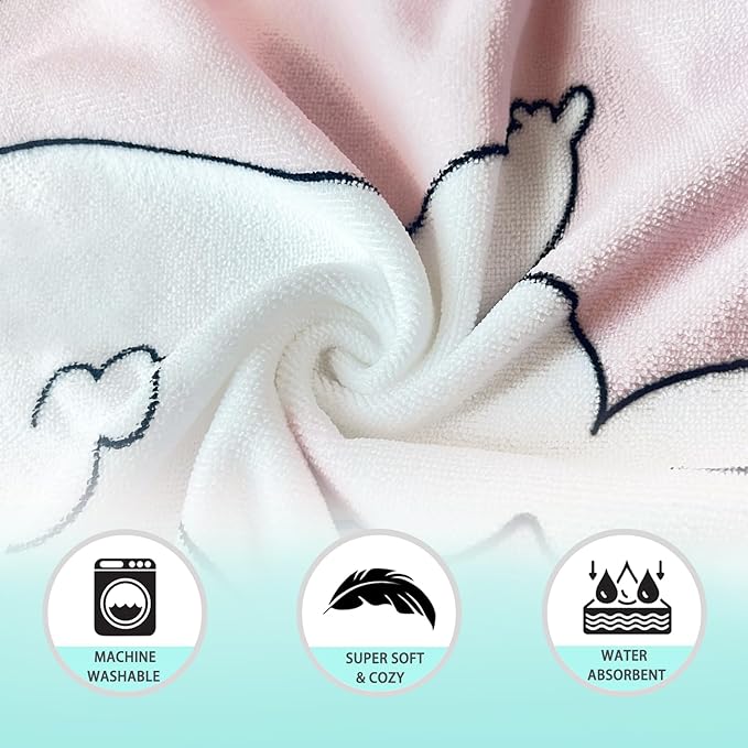 NovForth Kids Beach Towel for Boys Girls, Hooded Bath Towel Wrap, Toddler Pool Towel with Hood