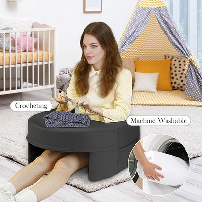 XL Reading Gaming Pillow for Lap - Reading Pillow for Gaming, Bed Arm Rest Pillow Memory Foam Lap Desk Pillow for Working, Crocheting or Sitting in Bed Floor Sofa