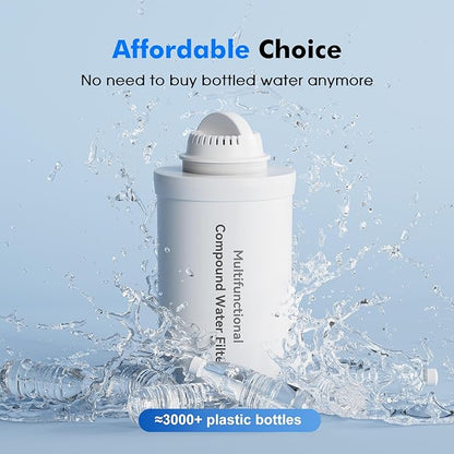Purewell 2 Pack K8010 Multifunctional Compound Filter Elements, Replacement Filters for Purewell Upgraded PW-FH/PW-FH-CF/PW-FH-FT Gravity Water Filter System