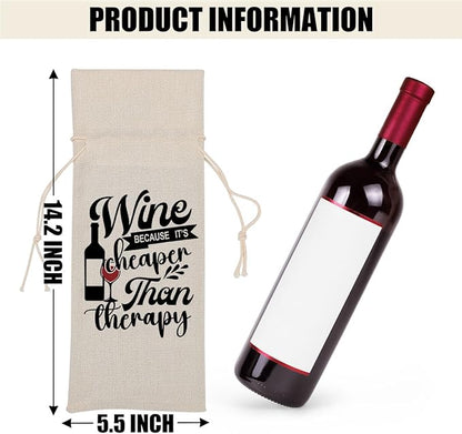 Funny Wine Quotes Wine Bag Wine Tasting Party Supplies for Wine Lovers Women Men Bridemaid Groom Friend Christmas Birthday Wedding Bachelorrette Party Wine Bags