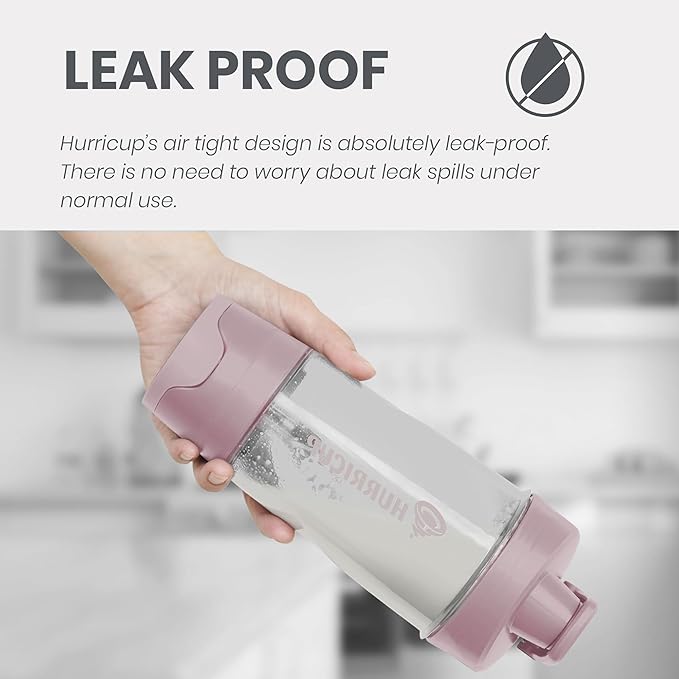 WONDER CORE Hurricup: 22 Oz Blender Shaker Bottle Cup for Protein Shakes with Hand Mixing Mechanism for Gym Workout, Sports Nutrition Pre-Workout Powders, BPA-free, Passed NSF, FDA, RoHS, REACH (Pink)