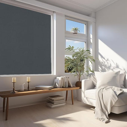 Portable Blackout Shades 100% Blackout Curtains for Bedroom Small Window Curtains No Light Kitchen Windows Insulated for Nursery for Baby Travel Curtain,Gray,56" W x 160" L,1 Panel