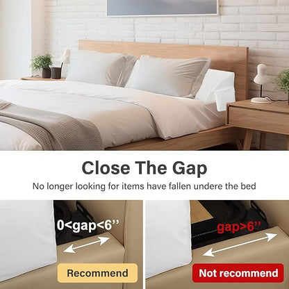 Vekkia King Bed Wedge Pillow for Headboard Gap/Mattress Gap Filler/Headboard Pillow/Bed Wedge Gap Filler,Stop Loosing Your Pillows