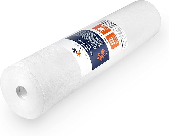 Aquaboon Whole House Water Filter Replacement Set - 5 Micron Water Filters 20 x 4.5 Inch: Sediment Filter, Granular Activated Carbon Water Filter, Carbon Block Water Filter for Water Filtration System