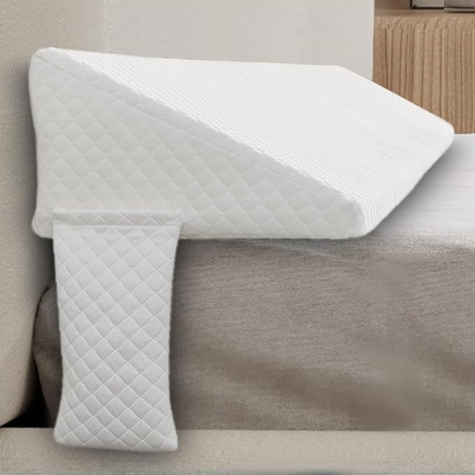 JJDANFILL Full Size Bed Wedge Pillow Plus for Sleeping, Headboard Pillow/Bed Gap Filler/Mattress Wedge Close The Gap (0-8"), Between Your Headboard and Mattress. (54"*10"*6")