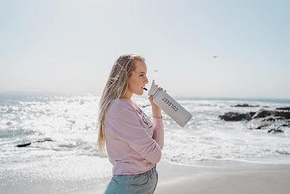 Coldest Sports Water Bottle with Straw Lid Vacuum Insulated Stainless Steel Metal Thermos Bottles Reusable Leak Proof Flask for Sports Gym (40 oz, Supernova Silver Glitter)
