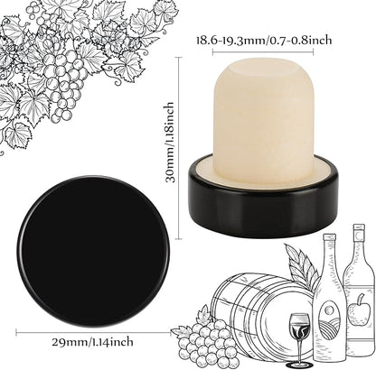 Wine Bottle Corks T Shaped Cork Plugs for Wine Cork Wine Stopper Reusable Wine Corks Sealing Plug Bottle for Wine Beer Bottles DIY Craft (24pcs T-shaped)