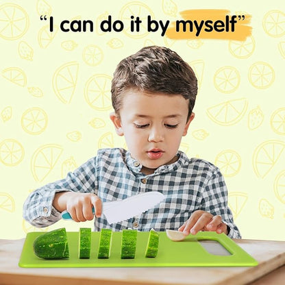 Real Cooking Set for Kids,13/17 Piece Kids Baking knife Set Kitchen Tools Include Wood Kids Safe Knife, Peeler, Cutting Board Potato Slicers for Boys, Kid, Toddler, Gift