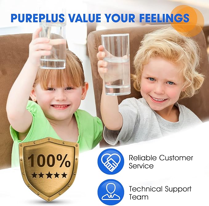 PUREPLUS 5 Micron 20" x 4.5" Whole House Coconut Shell Activated Carbon Water Filter Replacement Cartridge, Compatible with EPM-20, CB-20, 155783-43, FC25B, 1 Pack