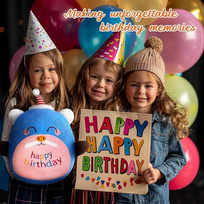 Pig Plush 13" Toy Pig Stuffed Animal Cute Birthday Whale Plushies Pillow Soft Plushie Doll Gifts for Kid Decor