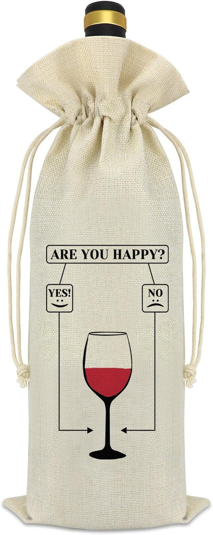 Wine Gift for Wine Lover Wine Bag Friends Friendship Gifts for Sister Bestie Coworker Leaving Gift Divorce Breakup Gifts Wedding Christmas Birthday Graduation Gift for Women Men Reusable Wine Gift Bag