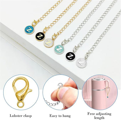 6PCS Letter Charm Accessories for Stanley Cup, Name ID Letter Handle Charm for Stanley Handle Identification Letter Pendant Handle Decoration for Stanley Tumbler Charms (Letter Z)