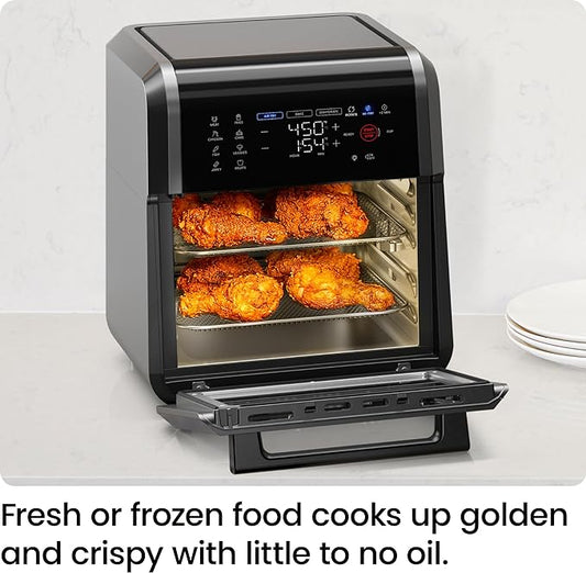 Chefman 12-Quart 6-in-1 Air Fryer Oven with Digital Timer, Touchscreen, and 12 Presets - Family Size Countertop Convection Oven, Dishwasher-Safe Parts