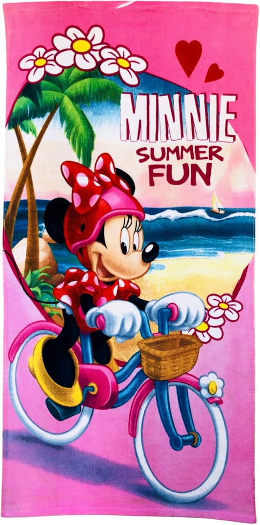 mickeymouse Disney Mickey Mouse Big Mickey on Front and Mickey Hold up Mickey Sign Polka dots Poncho Hooded Towel (Multicolor)