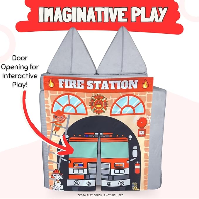Play Panel for Childrens Foam Sofa Kids Couch (Firehouse)