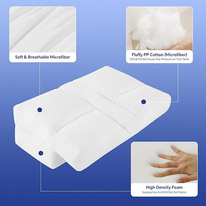 HOMBYS Firm Side Sleeper Pillow with Arm Hole, No Pressure on Arm & Neck, Reduce Neck & Shoulder Pain,Ergonomic Arm Holes Positioner Suitable for Side,Back & Stomach Sleepers, Supportive & Comfortable
