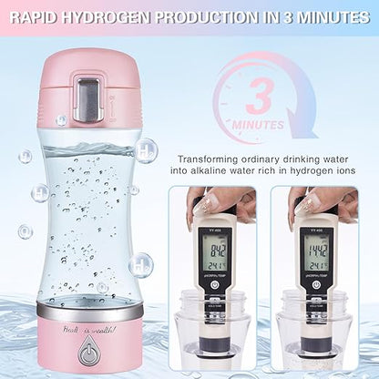 Hydrogen Water Bottle, Hydrogen Water Bottle Generator, Improve Water in 3 Minutes Hydrogen Water Machine, Suitable for Home, Office, Travel, Exercise, Gift for Love