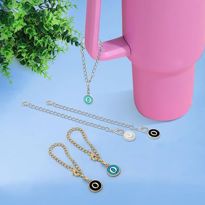 6PCS Letter Charm Accessories for Stanley Cup, Name ID Letter Handle Charm for Stanley Handle Identification Letter Pendant Handle Decoration for Stanley Tumbler Charms (Letter O)